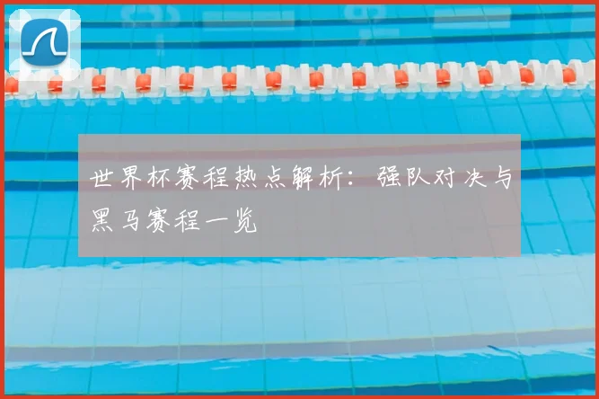 世界杯赛程热点解析：强队对决与黑马赛程一览